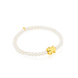 18KT GOLD BRACELET CULTURED PEARL 3MM