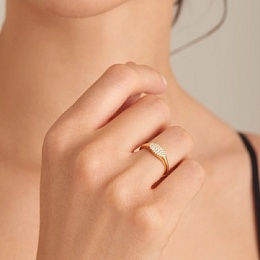 Glam Adjustable Signet Ring