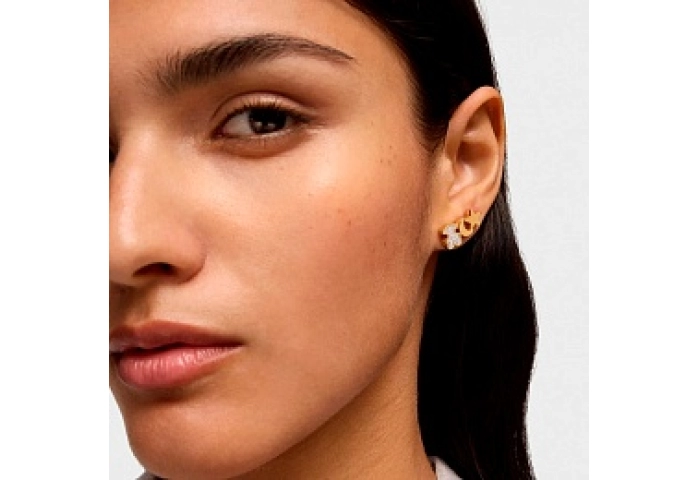 SILVER GOLDPLATED EARR 0,15CT GH/SI DIA