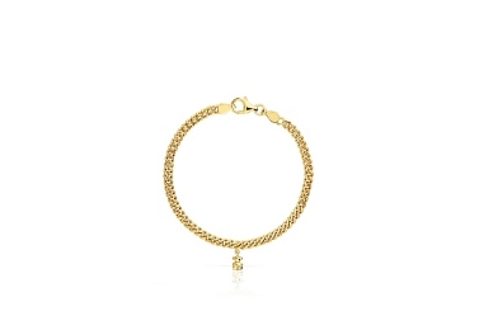 SILVER GOLD PLATED BRACELET BEAR BNL100