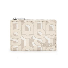 PVC.COT,COINPURSE T MANIFESTO BEIGE