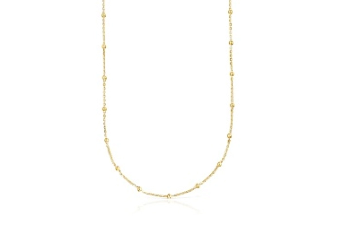 SILVER GOLD PLATED CHOCKER CHAIN BALLS