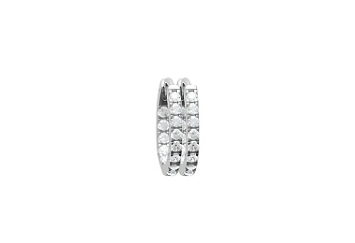 LOOPRHODIUMEARRINGSPLATEDSILVERCZ 925