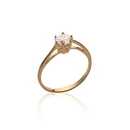 RING 18 KT GOLD PLATED CZ