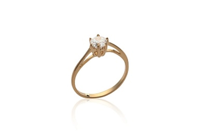 RING 18 KT GOLD PLATED CZ