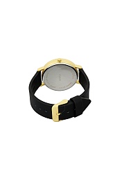 Часы La Roche черный золотой корпус, черный кожаный ремень