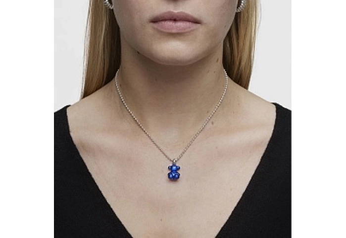 SILVER/ STEEL PENDANT BLUE COATING 16MM