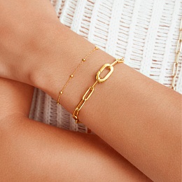 Gold Linked Chunky Bracelet