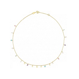 SILVER GOLD PLATED CHOKER GEMS CUL.PEARL