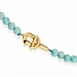 SILVER GOLD PLATED CHOKER AMAZONITE