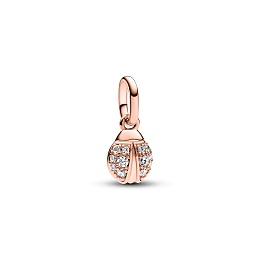 Ladybird 14k rose gold-plated mini dangle with cle