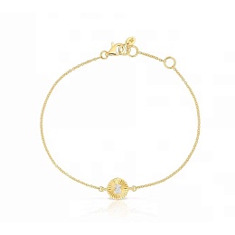 18KT GOLD BRACELET 0.01CT H/SI DIAMOND