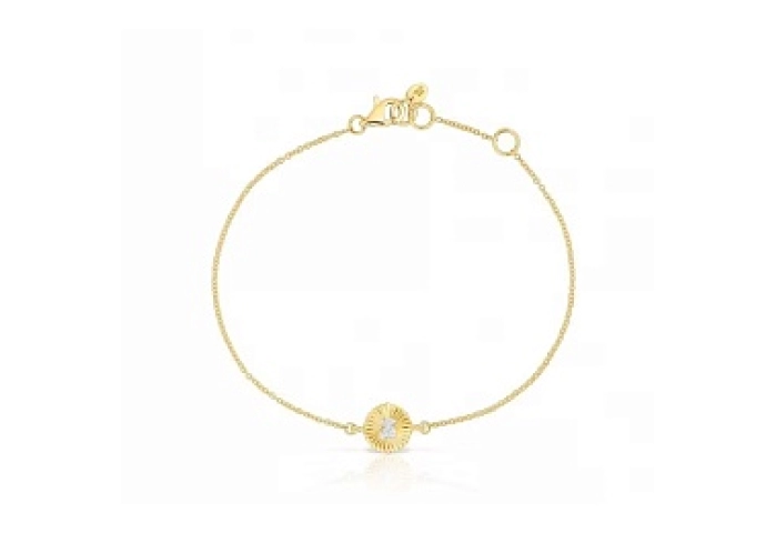18KT GOLD BRACELET 0.01CT H/SI DIAMOND