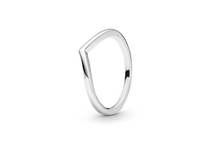 Wishbone silver ring