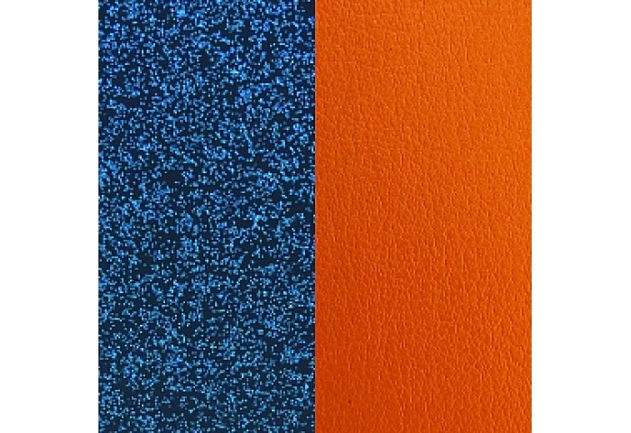BLUE SEQUINED LEATHER/APRICOT LEATHER