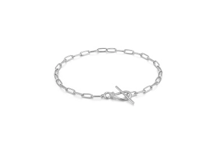 Silver Knot T Bar Chain Bracelet