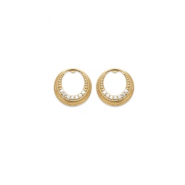 EARRINGS 18 KT GOLD PLATED CZ /2572210