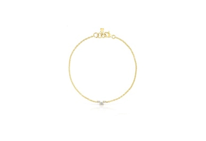 18KT GOLD BRACELET 0.06CT H/SI DIAMOND