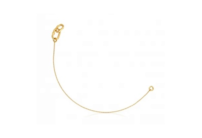 18KT GOLD BRACELET DOUBLE OVAL CLASP