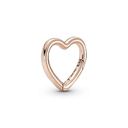 Heart 14k rose gold-plated openable link