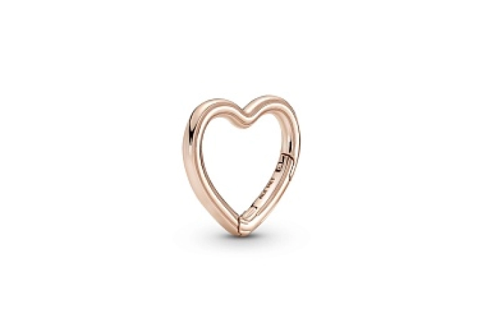 Heart 14k rose gold-plated openable link