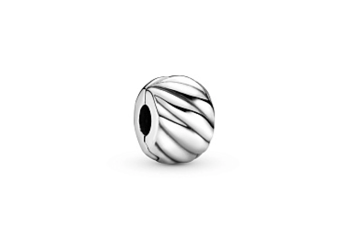 Abstract silver clip