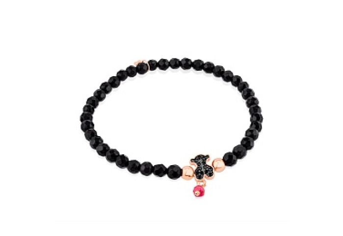 SILVER GOLD PLATED BRACELET TR.RUBY GEMS