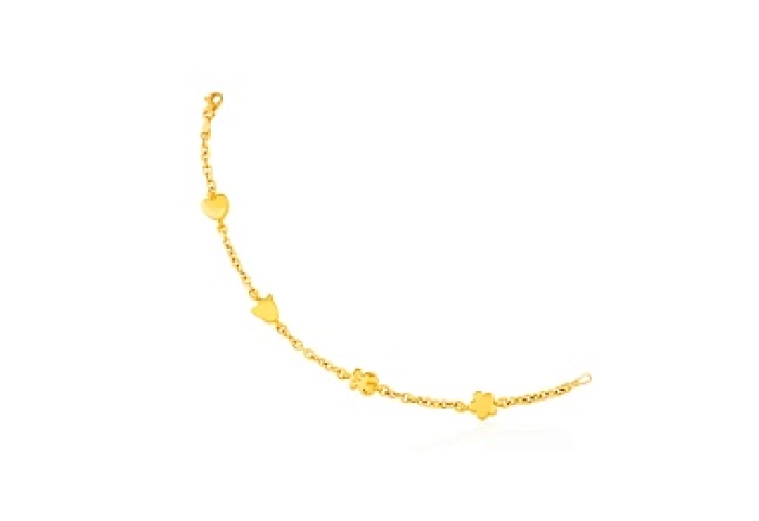 18KT GOLD BRACELET 17.5CM