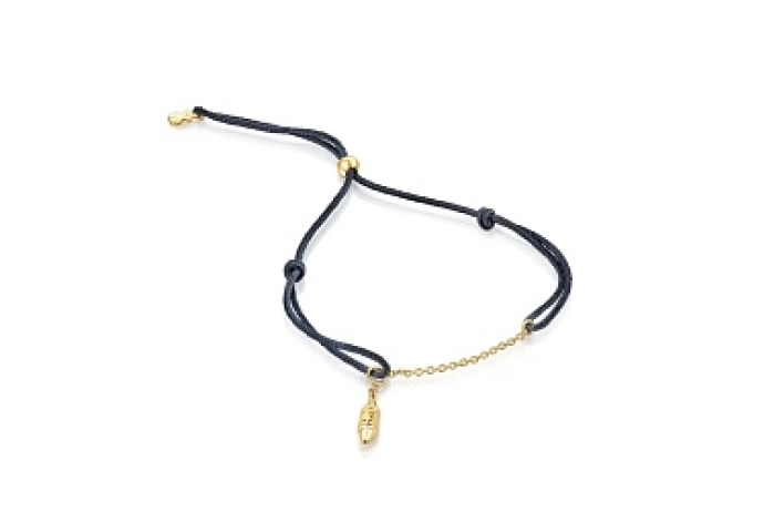 18KT GOLD BRACELET 10MM NYLON CORD