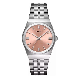 Retro 70's Watch Steel, Light Salmon, Silver Colou