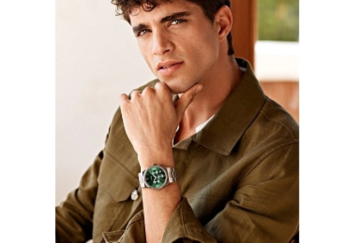 Vigoureux Chrono Steel, Green, Silver Colour