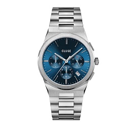 Vigoureux Chrono Steel, Blue, Silver Colour