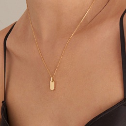 Glam Tag Pendant Necklace