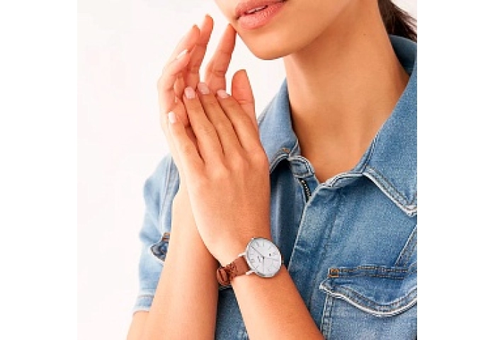 ANALOG WATCH 0 JWL SS LEATHER STRAP