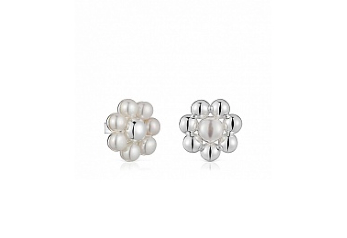 SILVER EARRINGS CULTURED PEARL