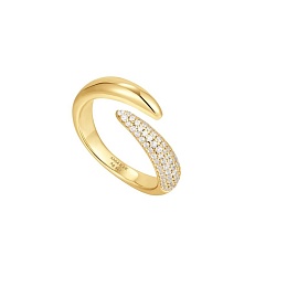 Gold Sparkle Wrap Adjustable Ring