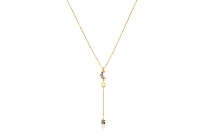 SILVER GOLD PLATED CHOKE 0.10CT 8X8L / I