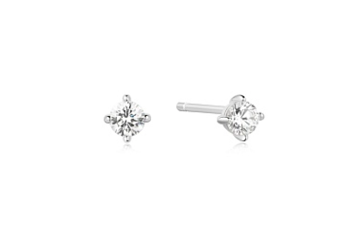 Silver Solitaire Studs
