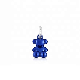 SILVER/ STEEL PENDANT BLUE COATING 11MM