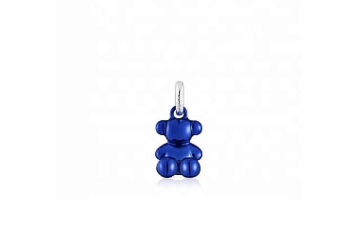 SILVER/ STEEL PENDANT BLUE COATING 11MM