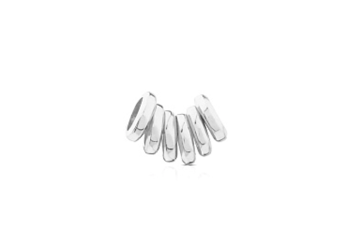 SILVER PACK 6 RINGS 2X1MM