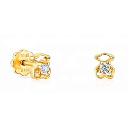 18KT GOLD EARRINGS 0.05CT DIAMOND