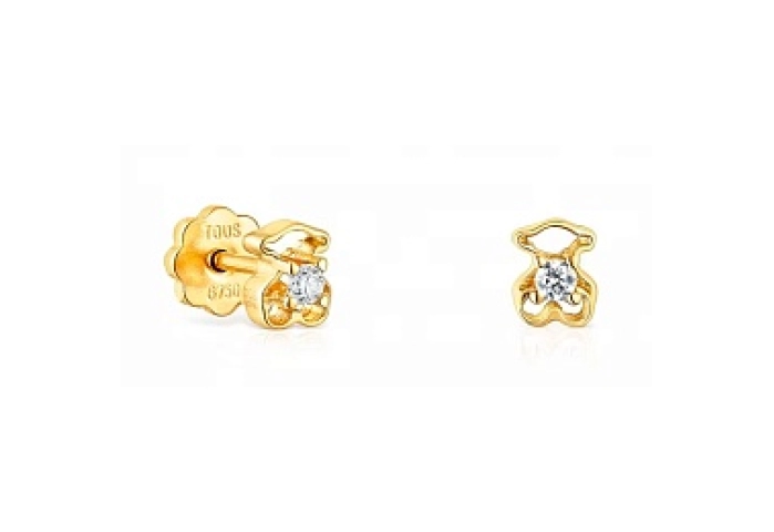 18KT GOLD EARRINGS 0.05CT DIAMOND