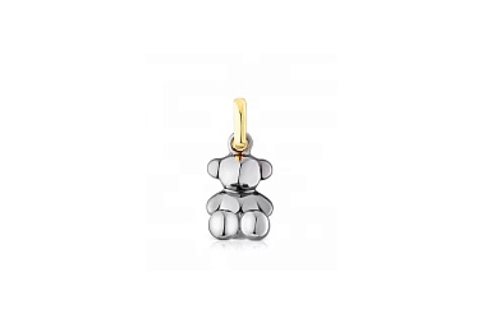 SILVER GOLDPLATED PENDANT RUTHENIUM 11MM
