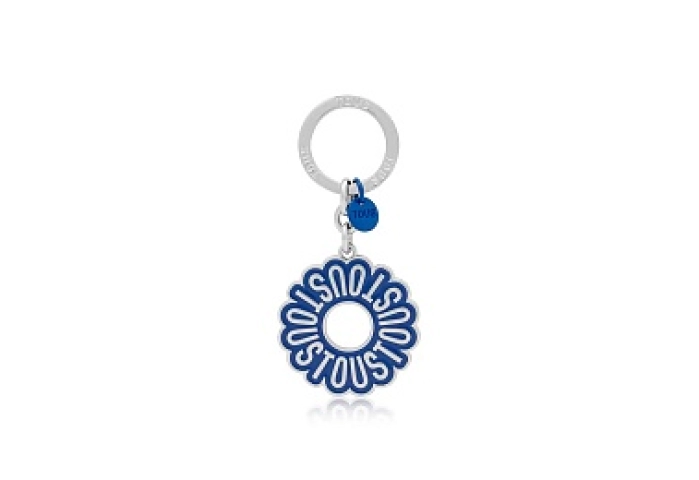 ZN.LAT.RE,KEYCHAIN T CIRCLE LOGO BLUE