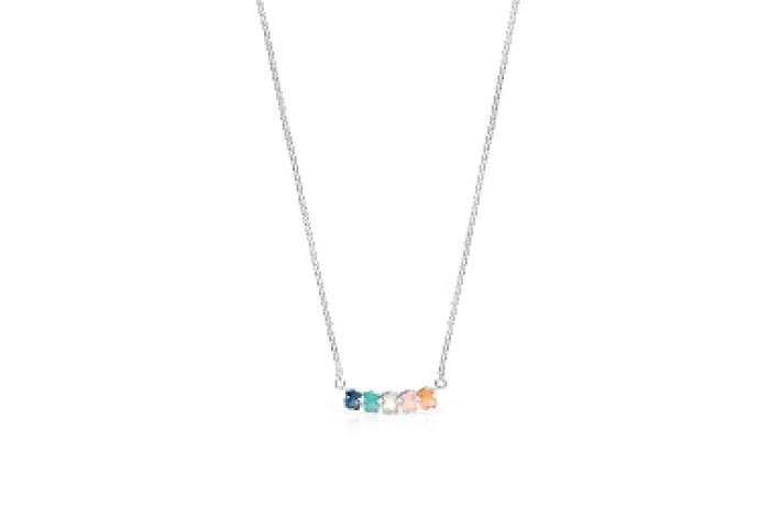 SILVER CHOKER 45CM MOP