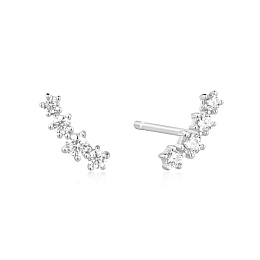 Silver Sparkle Climber Studs