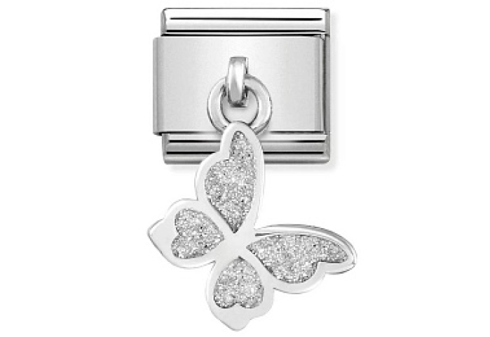 Composable Classic CHARMS acciaioFarfalla glitter