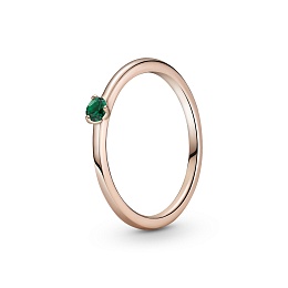 Pandora Rose ring with lake green crystal /189259C05-56