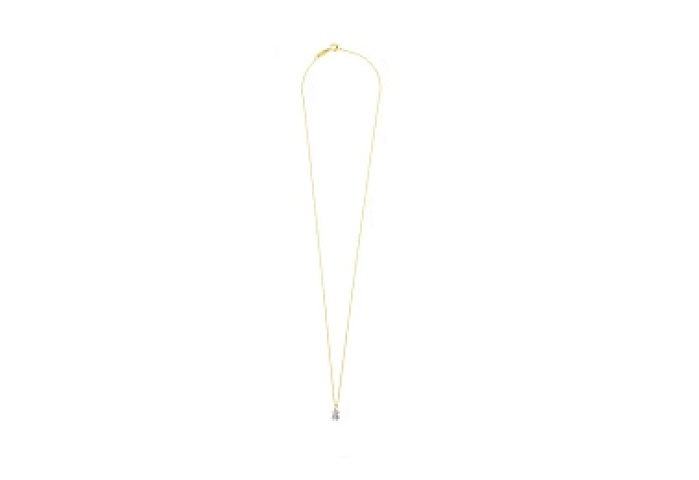 18KT GOLD PENDANT 0.03CT H/SI DIAM.CHAIN